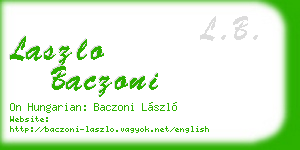 laszlo baczoni business card